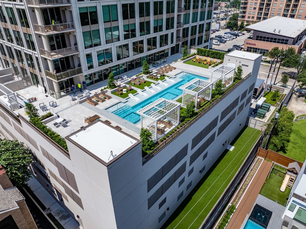 aerial inspection services rooftop building Houston