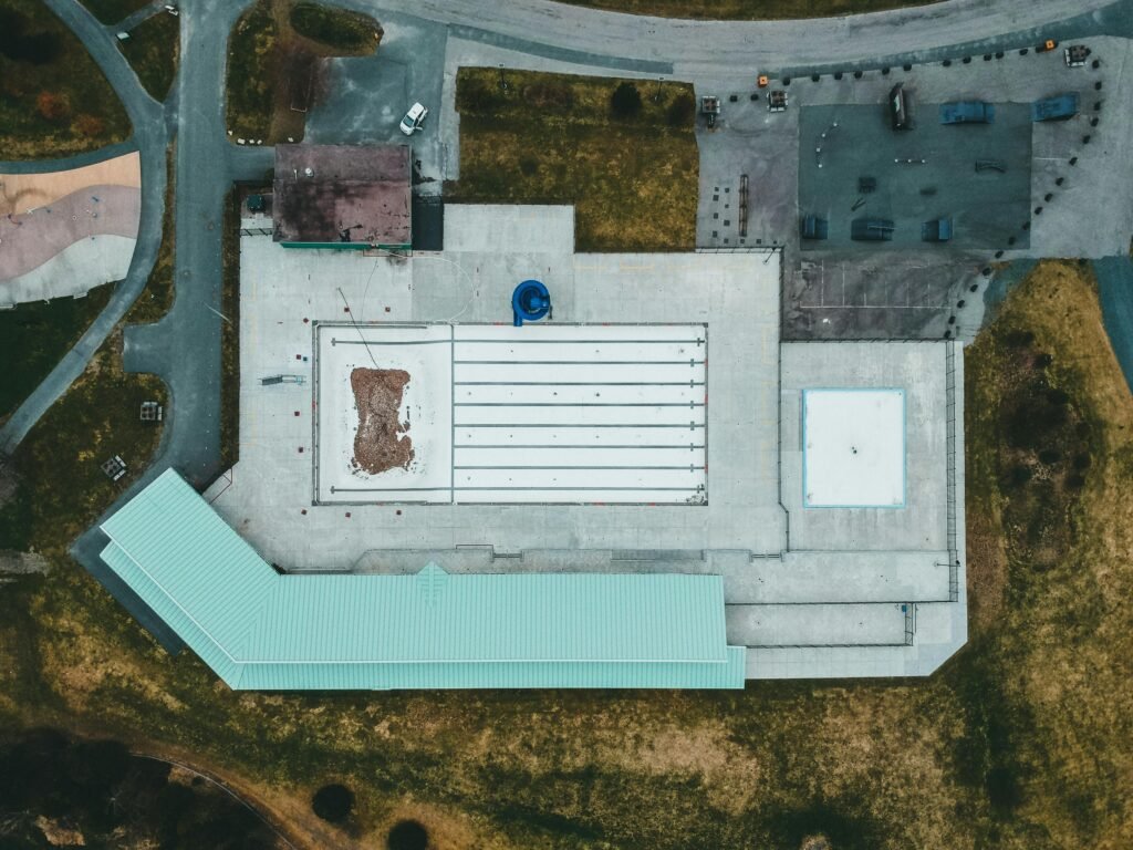 Roof leak detection drone inspection of a commercial flat roof in Houston